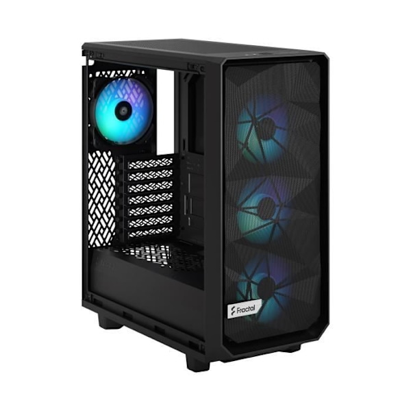 FRACTAL DESIGN Meshify 2 Compact Lite RGB Musta TG Kevyt ATX PC-kotelo