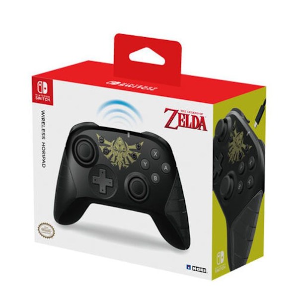 Spilcontroller - HORI - HORIpad The Legend of Zelda - Batterilevetid 15 timer - Trådløs - Sort