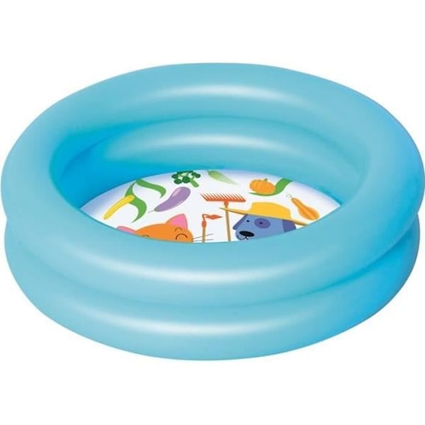 BESTWAY Rund swimmingpool med 2 rør - D 61x H 15 cm