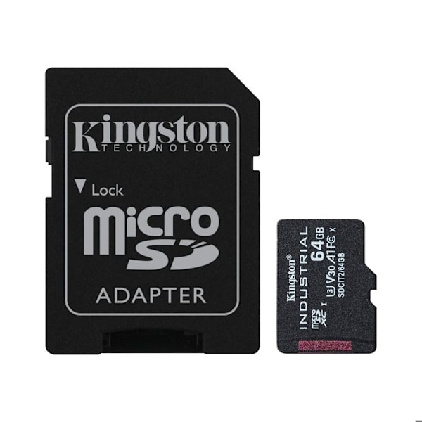 OPBEVARING, Hukommelseskort, Micro SD, Kingston 64 GB Microsdxc Industrial C10 A1
