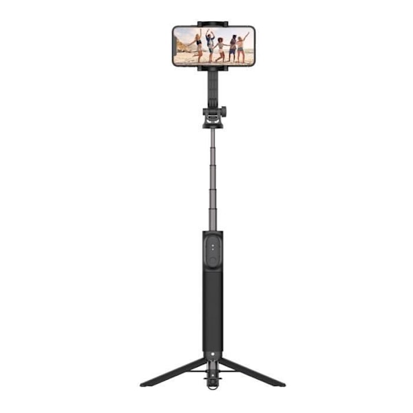 Selfie stick med FIXED Snap XL stativ og trådløs udløser, 1/4" skrue, sort