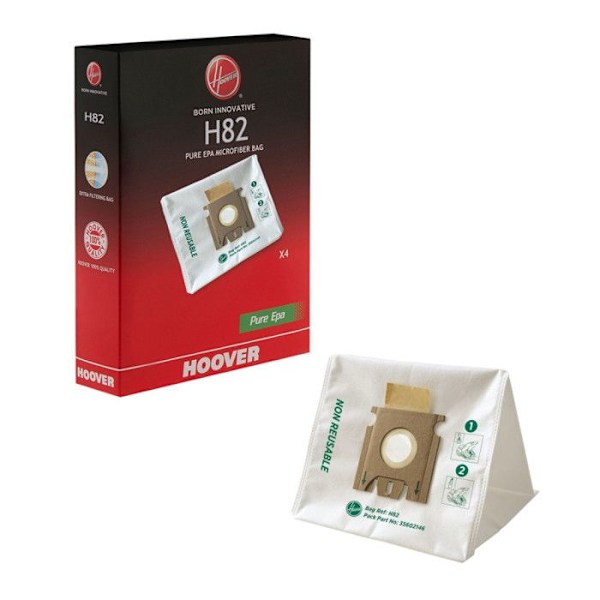 Mikrofiberpåsar 4 st H82 35602146 för HOOVER Dammsugare, POWER CAPSULE