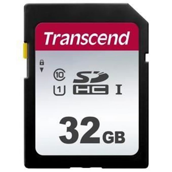 TRANSCEND 300S SD-kort - 32 GB - UHS-I U1 / Class10 - Upp till 95 MB/s läsning