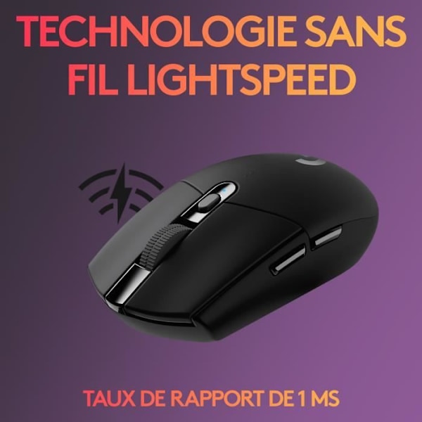 Gaming mus - Trådløs - Logitech G - G305 Lightspeed - Sort sort