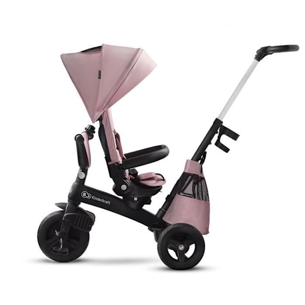 Tricycle KINDERKRAFT EASYTWIST Rose - 3 hjul - Letvægts - Evolutiv - Holdbar Lyserød