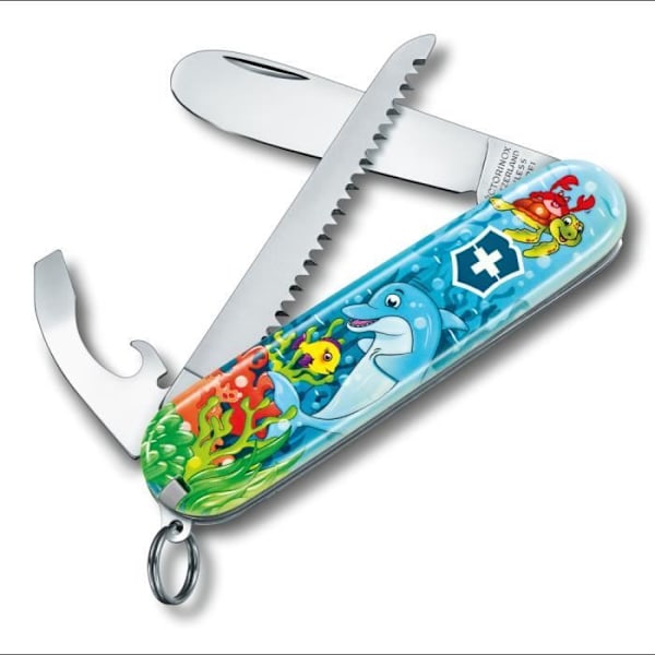 Lommekniv - VICTORINOX - Min Første Victorinox 0.2373.E1 - 9 Funktioner - Sikker - Barn Flerfarvet