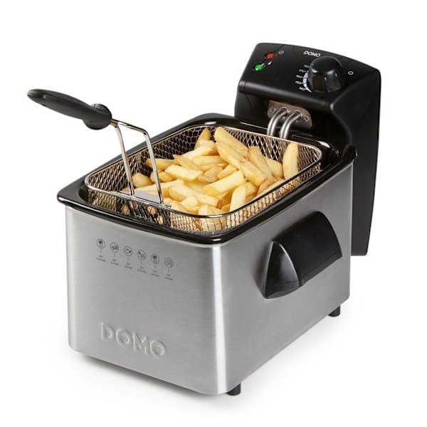 DOMO Fryer - 3L - 2200W - DO464FR Ruostumaton teräs