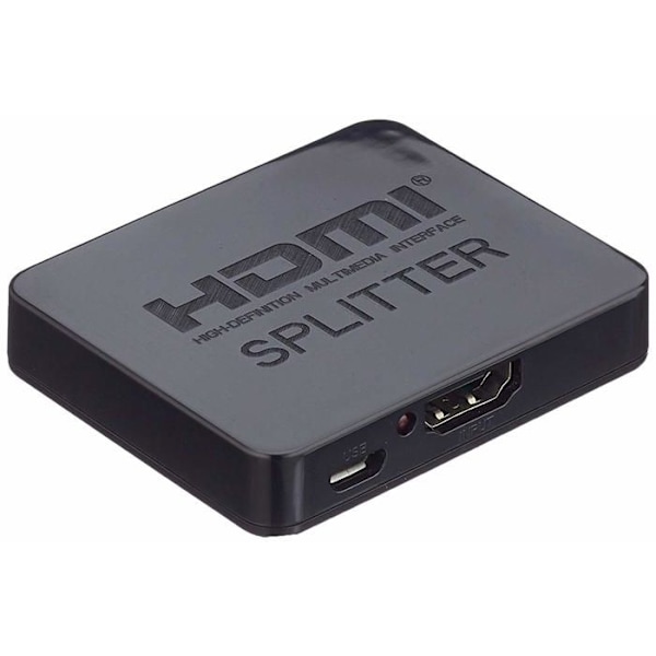 Premiumcord - khsplit2c - HDMI Splitter 1 til 2 porte 3D 4K x 2K Full HD med USB-strømforsyning