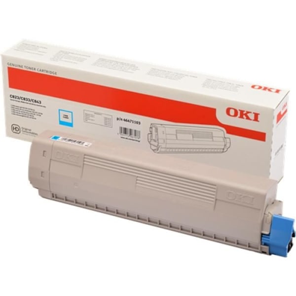 OKI tonerkassett - Cyan - Original - För C823dn, 823n - Upp till 7000 sidor ISO/IEC 19798