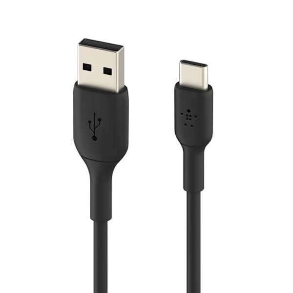 Belkinin punottu USB-A–USB-C-kaapeli - 2 m musta