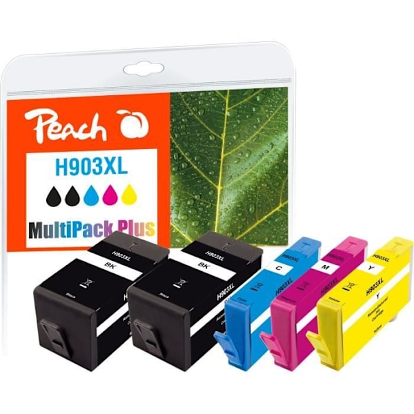 Peach Ink PI300-768 mustepatruuna Yhteensopiva musta, syaani, magenta, keltainen monipakkaus 5 kpl