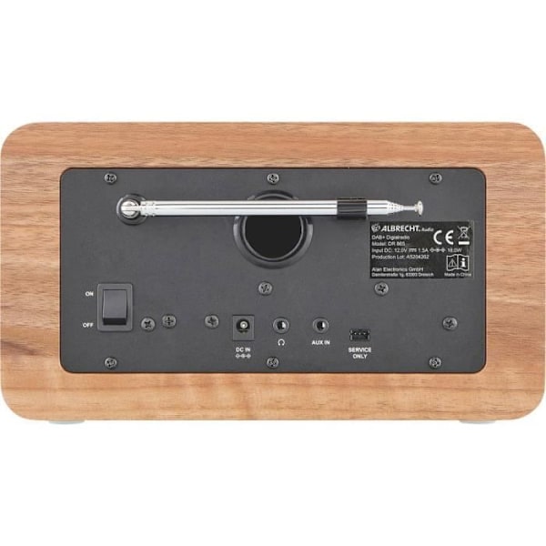 Albrecht DR 865 Bordsradio DAB+, FM AUX, DAB+, barriärfri FM, med fjärrkontroll, knapplås, funktion