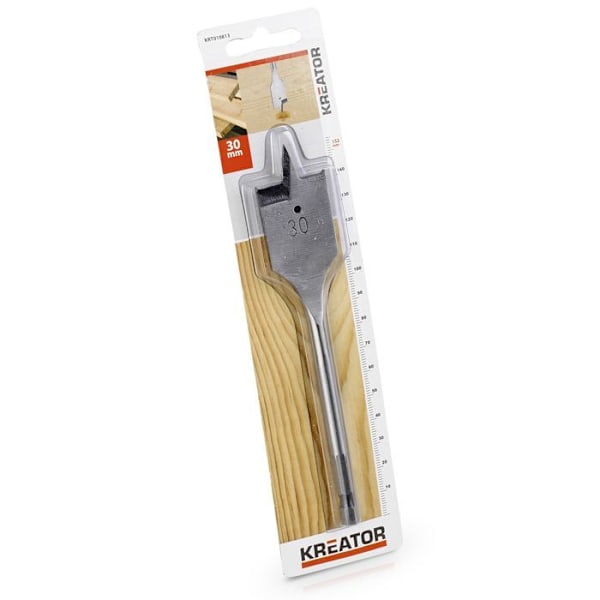 Tasapalkki poranterä - Kreator - KRT010813 - 30 x 152 mm - Teräs - 1 kpl