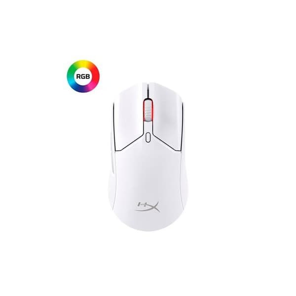 Trådlös mus - HyperX - Pulsefire Haste 2 - 26000 DPI - 6 knappar - RGB Vit