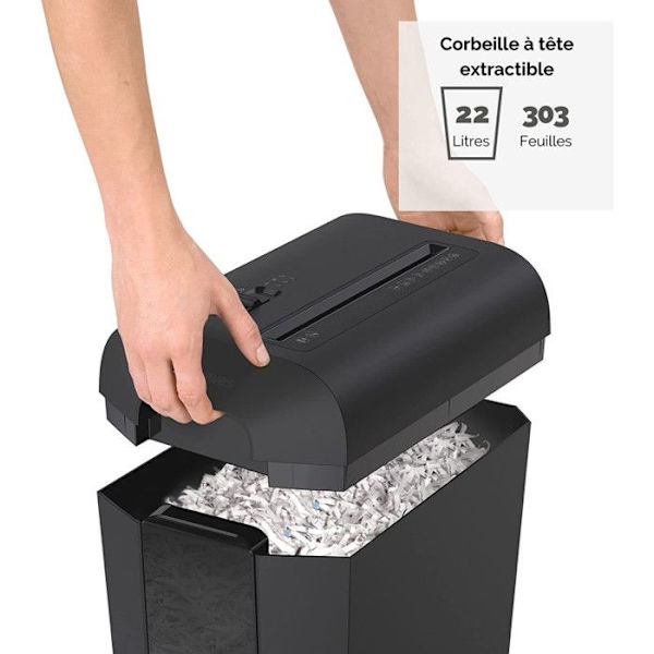 Fellowes LX65 makulator - tværsnit