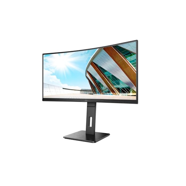 AOC CU34P2A 86 cm (34 tommer) buet skærm (HDMI, DisplayPort, USB-hub, 3440 x 1440 px, 100 Hz, FreeSync) sort