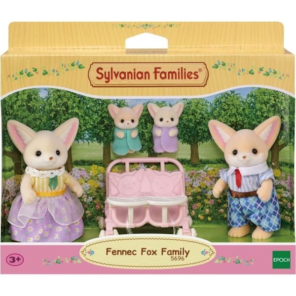 Nukke - SYLVANIASET PERHEET - Fennec-perhe - Monivärinen - Nivelletty ja huolellisesti puettu Flerfarvet