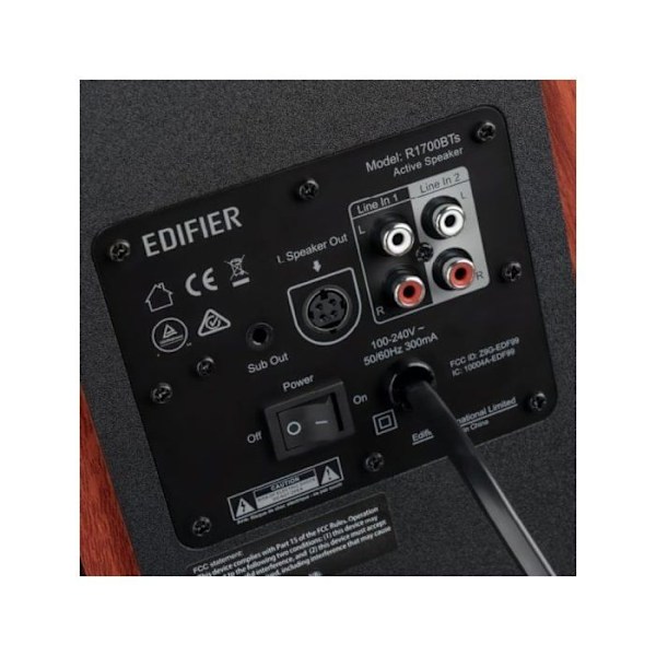 Edifier R1700BTs aktive bogreolhøjttalere - Bluetooth v5.0, 2.0 trådløs Near Field Studio Monitor-højttaler