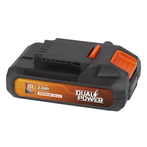 Powerplus Dual Power Batteri POWDP9021, 20V, Kapacitet på 2000mAh, Li-on batteriteknologi, Kun 20 V værktøj orange