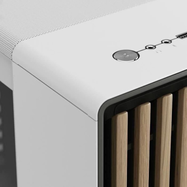 PC-etui - FRACTAL DESIGN - North XL Chalk White TG Clear - FD-C-NOR1X-04 - E-ATX - Elegant træ- og legeringsdesign