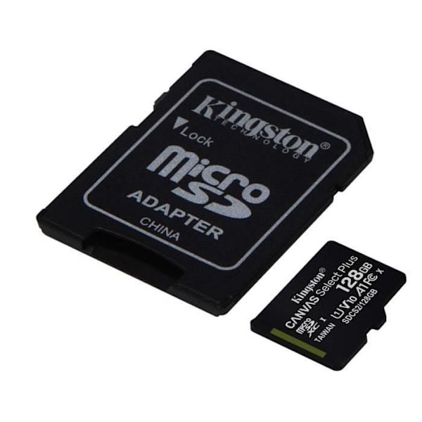 KINGSTON Canvas Select Plus SDCS2 128GB muistikortti - Class 10 A1 100MB/s+ sovitin mukana