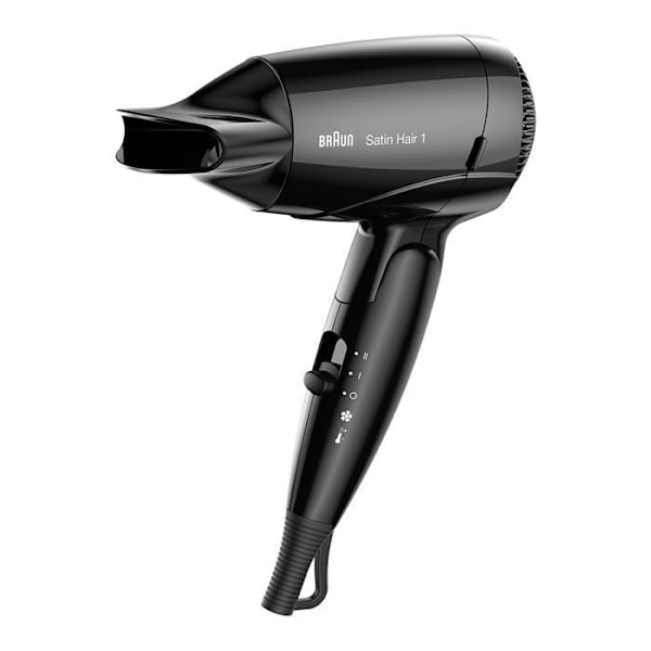 HD130 STYLE&GO BRAUN HÅRTØRER Sort