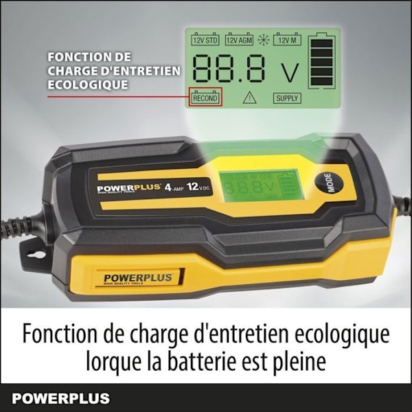 POWX4203 - Intelligent oplader - 12V 120Ah Gul