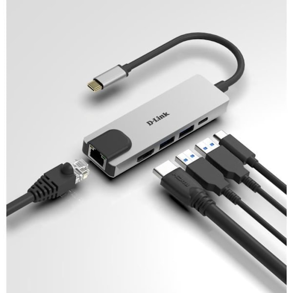 D-Link DUB-M520 5-i-1 USB-C Hub