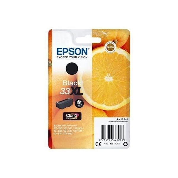 EPSON T3351 XL Sort - Orange blækpatron (C13T33514012)