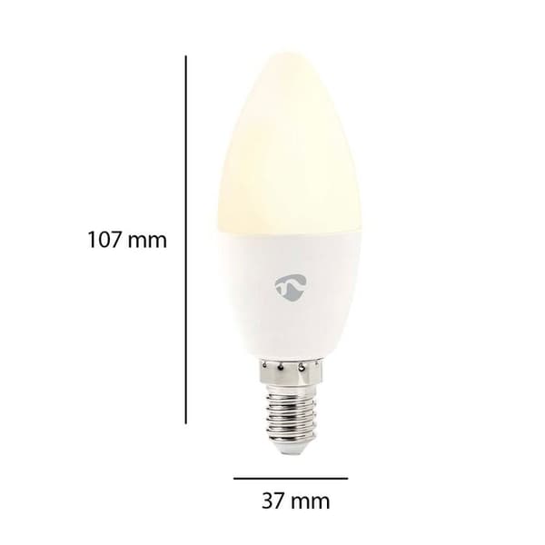 Zigbee 3.0 E14 Dimmbar Lampa 470lm Nedis Vit Vit