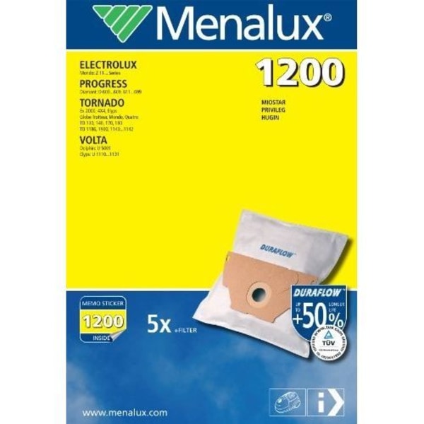 Menalux 1200 Duraflow 5 støvsugerposer