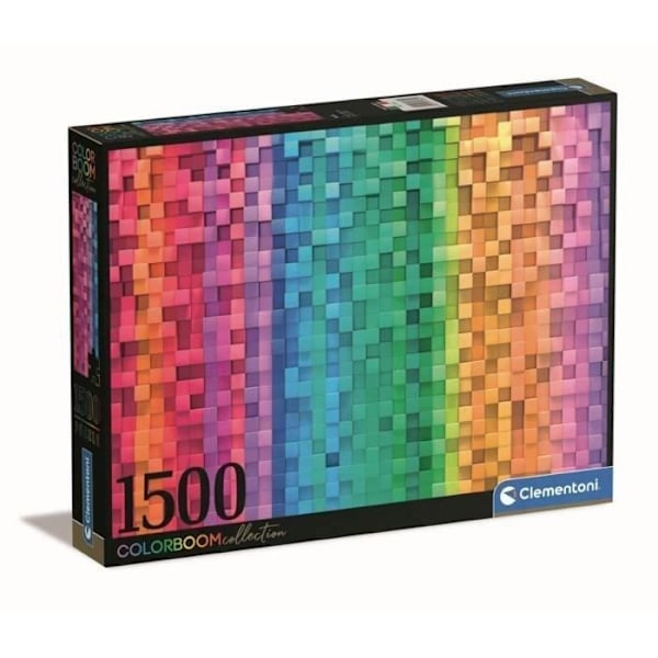 Clementoni - Colorboom samling - 1500 brikker puslespil - Pixels Flerfarvet