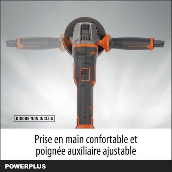 Powerplus Langaton Kulmahiomakone 20 V POWDP35150 - Hiontalevy Ø 115 mm - Kompakti ja Ergonominen - Mukana Akut ja Laturi orange