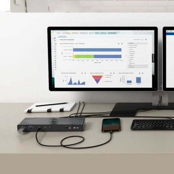 USB-C dockingstation - DICOTA - 13-i-1 - 5K opløsning - PD 65W - Hvid