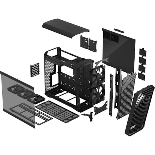 PC taske - FRACTAL DESIGN - Torrent Black TG Light Tint - SSI-CEB - Optimeret luftstrøm 5 blæsere (FD-C-TOR1A-01)