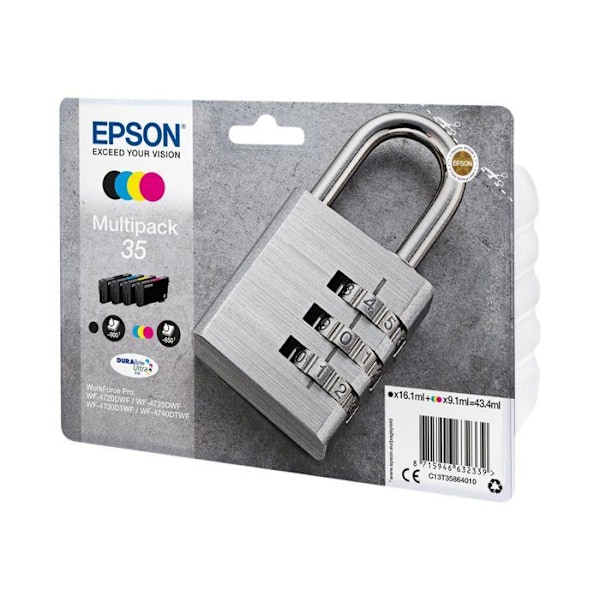 EPSON Original 35 Multipack mustepatruuna - 4 kpl pakkaus - musta, keltainen, syaani, magenta
