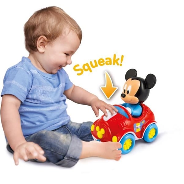 CLEMENTONI Disney Baby - My Mickey pull-along car - Spel för tidig inlärning _