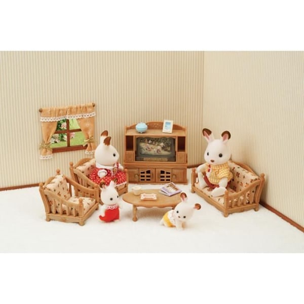 Miniatyrfigurer - SYLVANIAN FAMILIES - 5339 - Vardagsrummet - Möbler och tillbehör för barn Beige