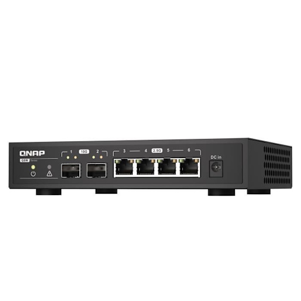 Plug & Play -kytkin - QNAP - QSW-2104-2S - 2 10 GbE SFP+ -porttia - 4 2,5 GbE -porttia - 2RJ45.
