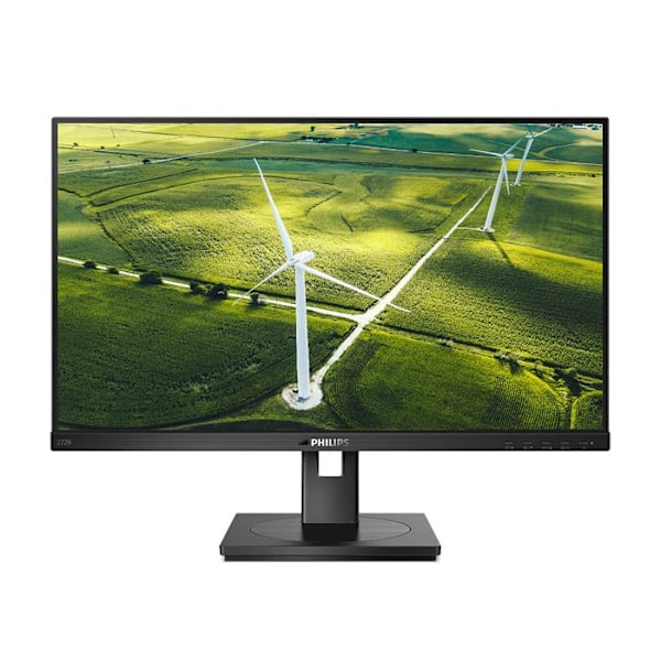 Philips Grøn 272B1G 68 cm 27 tommer skærm - DVI, HDMI, DisplayPort, USB-hub, 75 Hz, FreeSync, drejelig Sort