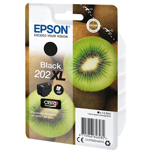 Epson Claria Premium 202XL bläckpatron - Svart - Bläckstråle - High Yield - 550 sidor