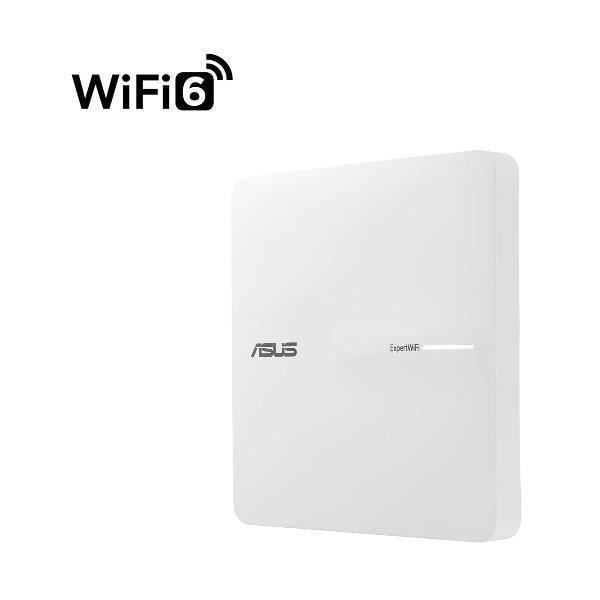 NETVÆRK, netværksadaptere, trådløse netværksadaptere, Asus Eba63ASUS EBA63 ExpertWiFi AX3000 Dual-band PoE. Overførselshastighed Hvid