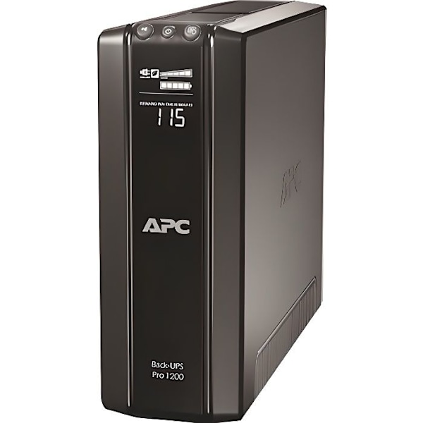 APC Interactive line UPS fra Schneider Electric Back-UPS Pro - 1,20 kVA/720 W - Tårn - 8 timers genopladning - 5 minutter Sort