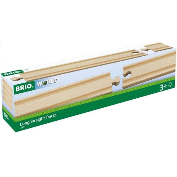 Pitkät suorat kiskot puiselle junaradalle BRIO 33341 - Ravensburger - Sekoitettu 3-vuotiaasta alkaen Beige