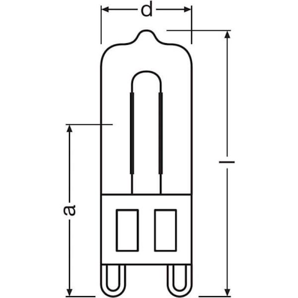 OSRAM BLI1 HALO SPSTAR CAPS 48W=60 G9 halogenpære - varm hvid Vit varmt