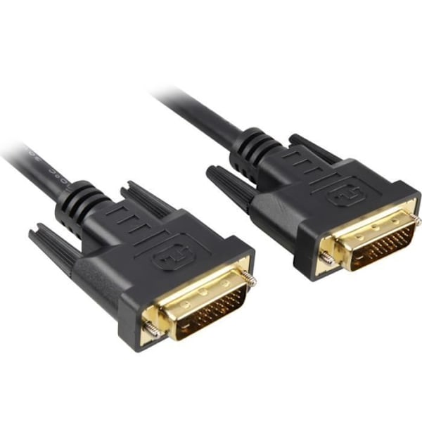 PremiumCord DVI-D (M)-DVI-D (M), 2m, 2 m, DVI-D, DVI-D, Svart, Hane-Hane, Polyvinylklorid (PVC)
