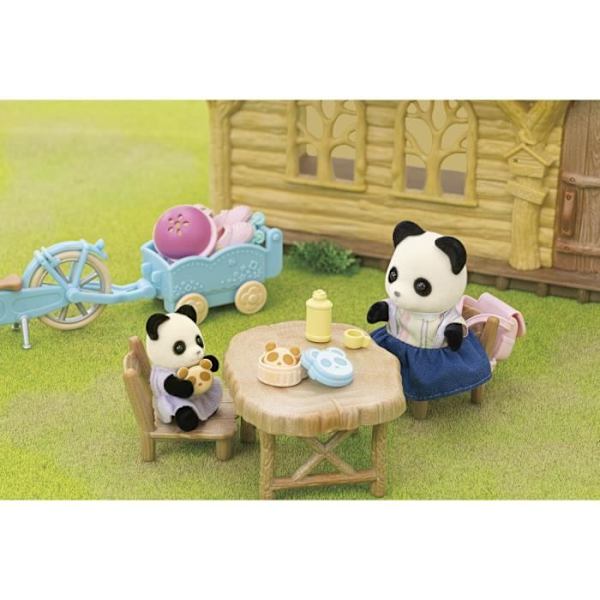 Pandatjejen, hennes cykel och hennes släp - SYLVANIAN FAMILIES - 5652 - För barn från 3 år Flerfärgad
