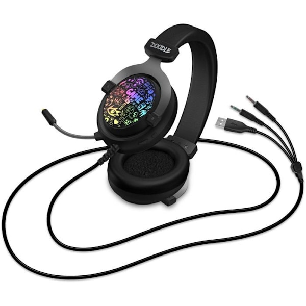 CONNECT IT DOODLE RGB CHP-6501-BK musta