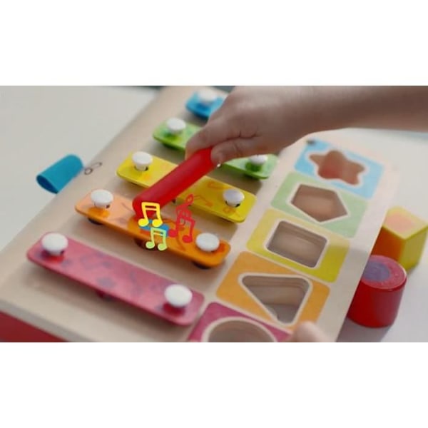 Trælegetøj til musikalsk bevidsthed - HAPE - Shape sorter xylofon - Flerfarvet - Beige - 25x19,7x7,9 cm Flerfärgad