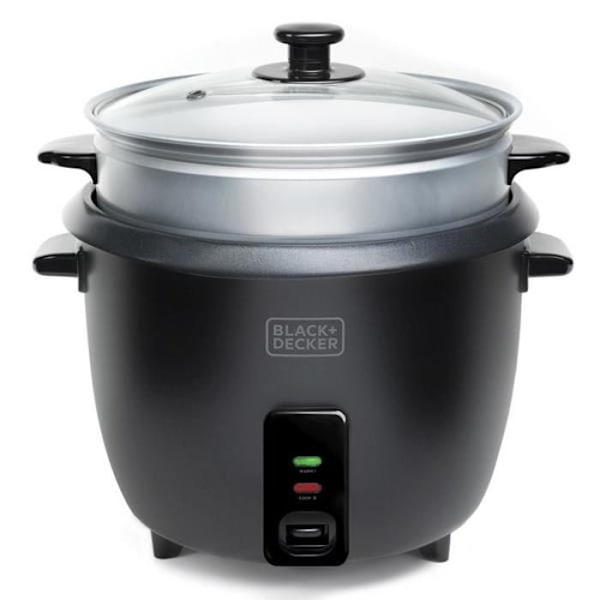 Black+decker Ris koger 1.8l 700w med dampkurv sort - BXRC1800E